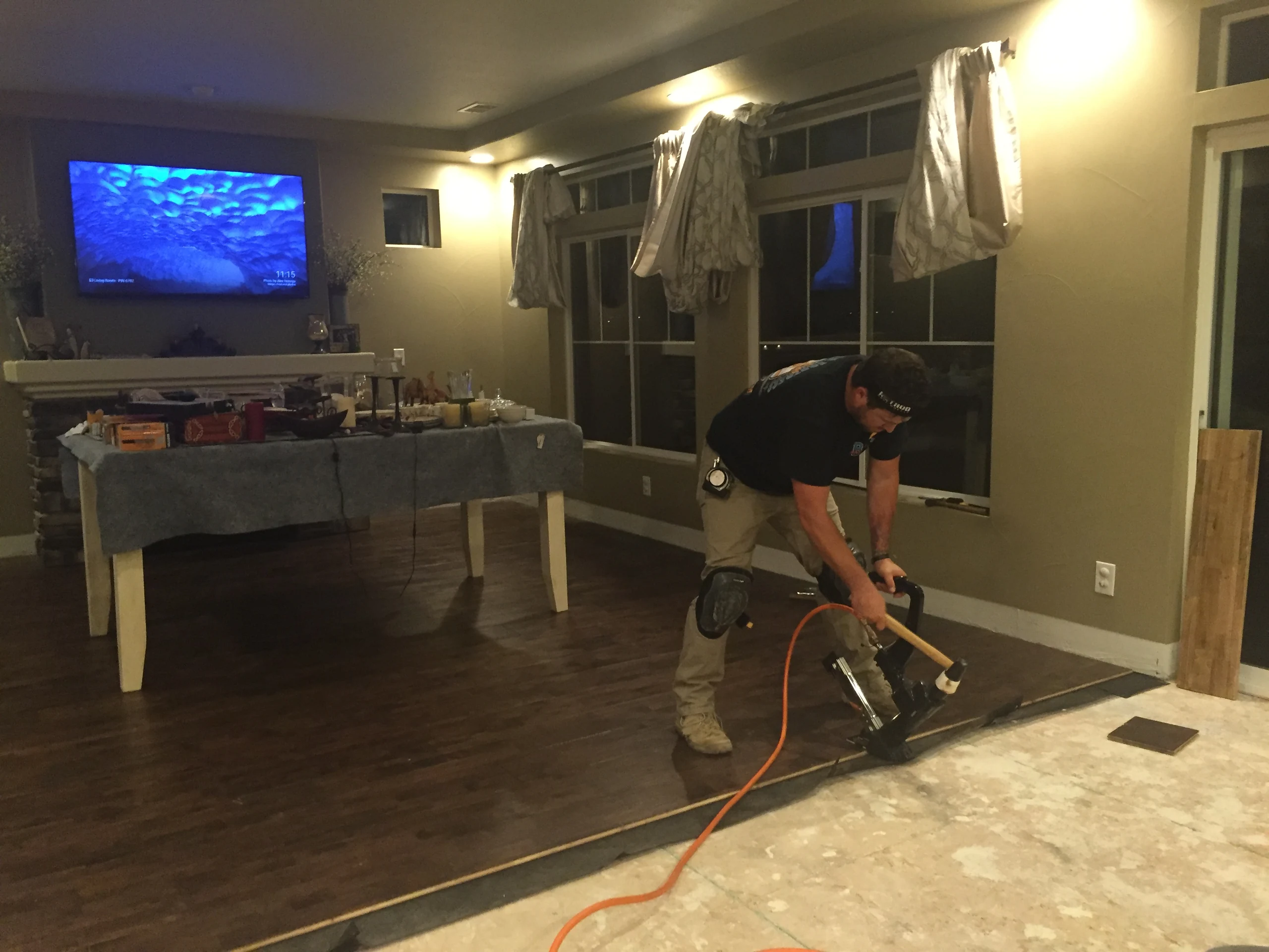 Hardwood flooring installation
