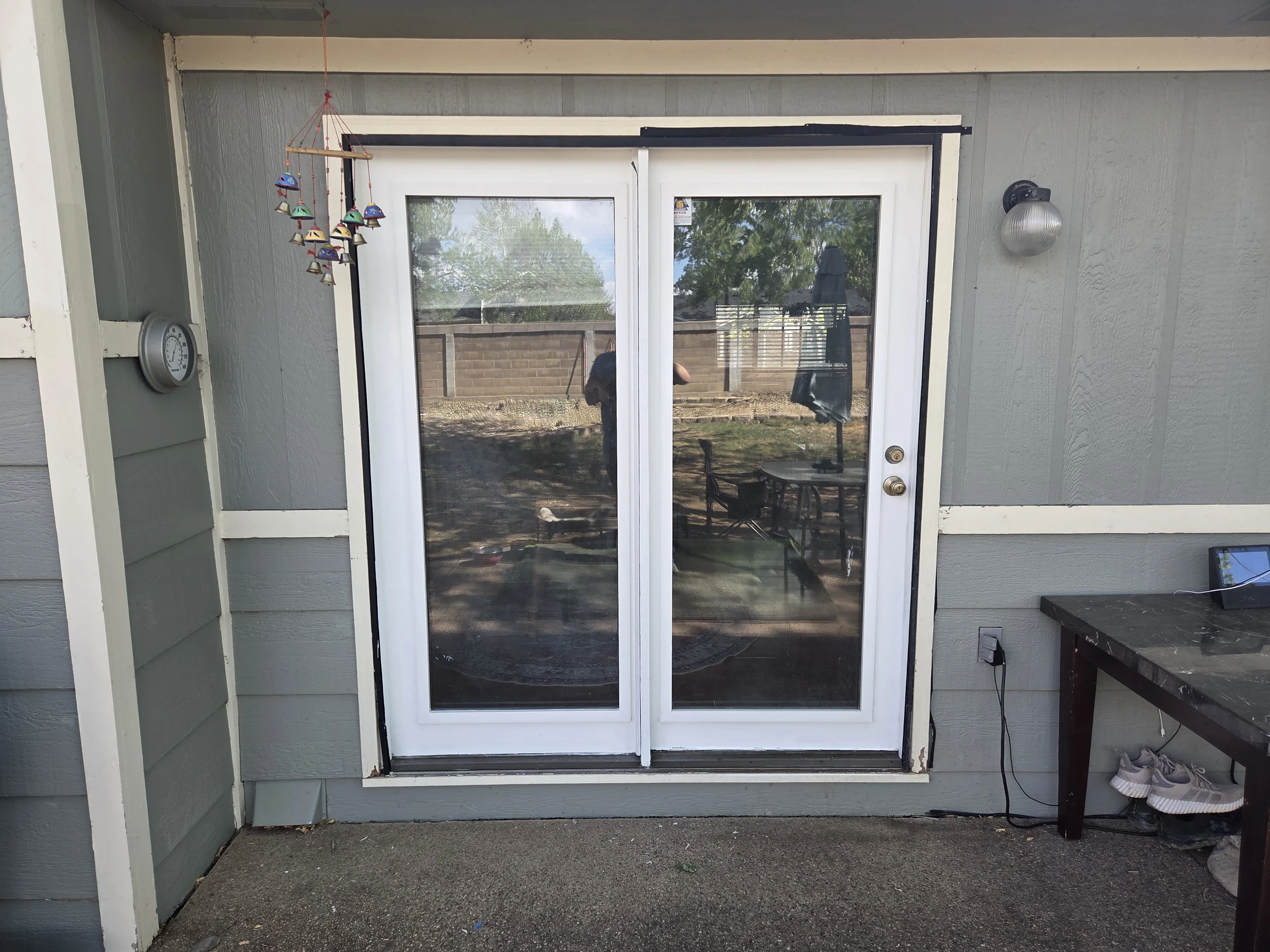 After patio door repair